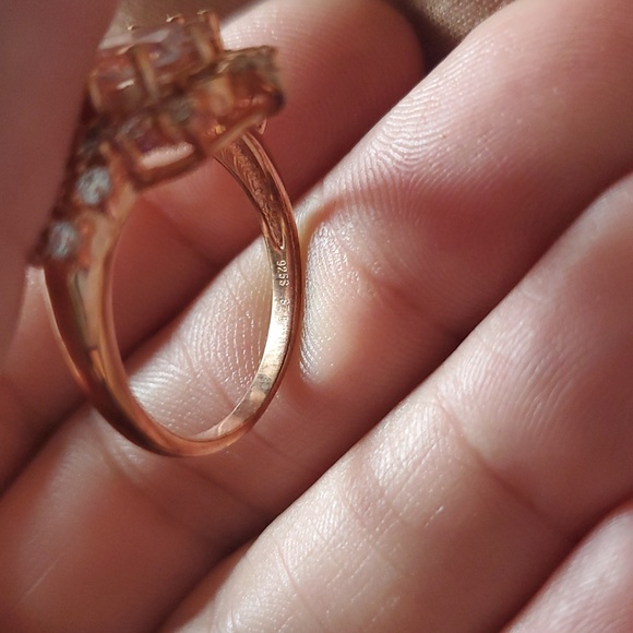 STERLING SILVER ROSE GOLD FANCY PEAR - Picture 4 of 4